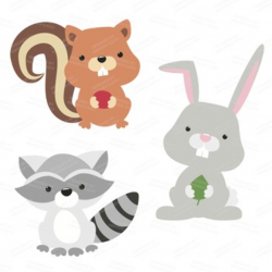 Premium Woodland Animals Clip Art & Vectors - Woodland Clipart, Forest  Clipart