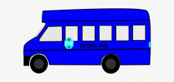 Children On A School Bus Free Clipart Vector - Blue School Bus ...