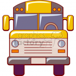 Front of a school bus clipart. Royalty-free clipart # 138771