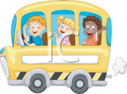 Royalty Free Clipart Image of Children on a School Bus | Classroom ...