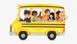 Yellow School Bus Full Of Cute And Happy Kids Clipart - School Bus ...