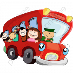 Children Travel By Bus, Travel Clipart, Bus Clipart, Children ...