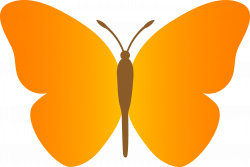 Simple Orange Butterfly Free Clip Art_sweetclipart - Clip Art Library