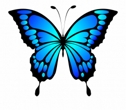 Blue Butterfly Cliparts The Cliparts - Blue Butterfly Clip Art ...