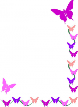 Flower border free butterfly borders clip art floral butterfly 8 ...