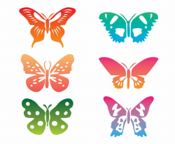 Colorful Butterfly Clip Art Vector Vector Art & Graphics ...