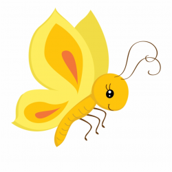 Cute Butterfly Clipart Png - Cute Yellow Butterfly Clipart ...