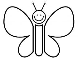 Free Simple Butterfly Black And White, Download Free Clip Art, Free ...