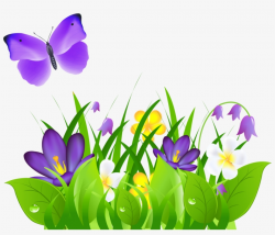 Butterfly On Flower Png - Butterfly With Flowers Clipart - Free ...