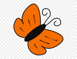 Orange Clip Art - Clip Art Orange Butterfly - Png Download (#43716 ...