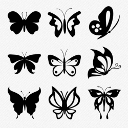 Butterfly SVG set, 9 beautiful butterflies cutting files for wall ...