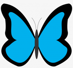 Butterfly Clipart Simple - Clip Art Blue Butterfly Transparent PNG ...