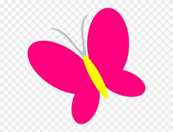 Black Butterfly Silhouette Free Clip Art Simple Clipart - Cute Pink ...