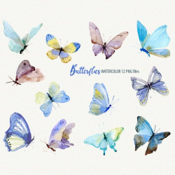 butterflies clipart Watercolor butterfly in 2019 | Products ...