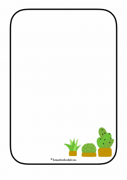 Cactus Plant Border Paper - Printable Teaching Resources ...