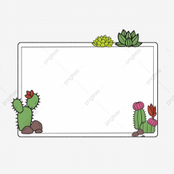 Cartoon Border Cute Border Cartoon Plant Cartoon Succulent ...