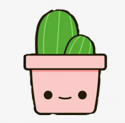 Ikawaii Cute Cactus Cutie Aesthetic Art Cartoon Pink - Cute Cactus ...