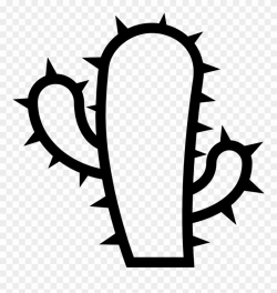 19 Black And White Cactus Clip Art Library Download - Kaktus Icon ...