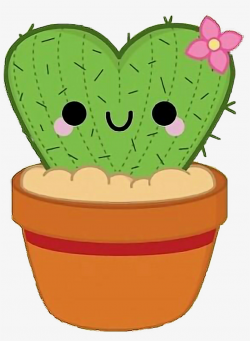 Cactus Flower Plant Kawaii Cute Tumblr Freetoedit Png - Cute Cactus ...