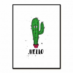 Amazon.com: wsloftyGYd Cartoon Cactus Nordic Picture Minimalist ...