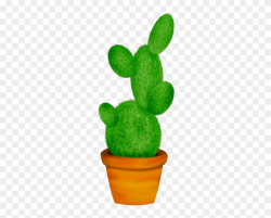 Potted Cactus * Home Clipart, Cactus Vector, Leaf Template, - Potted ...