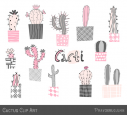 Potted cactus clip art, Cute succulent clipart, Cacti clipart houseplant  desert