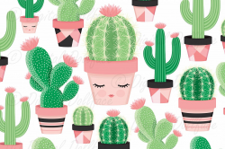 Potted Cactus / Succulent Clip Art Images