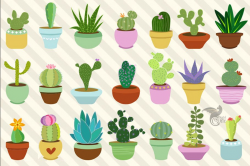 Cacti and Succulents Clipart