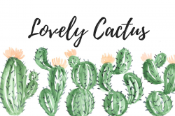 Watercolor Cactus Clipart