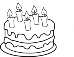 Birthday Cake Clipart Black And White | Clipart Panda - Free Clipart ...