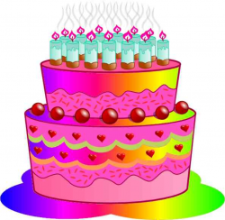 Birthday cake clip art colorful