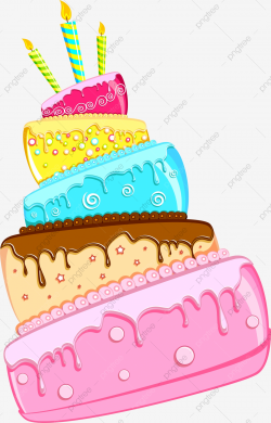 Colorful Cake, Cake Clipart, Colorful, Beautiful PNG Transparent ...