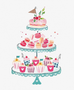 Birthday cake clip art watercolor - 15 clip arts for free download ...