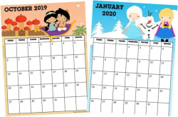 FREE Princess Calendar 2019-2020 | 123 Homeschool 4 Me