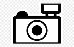 Camera Clipart Camera Lens - Clip Art Black And White Camera - Png ...
