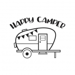 Happy camper clipart black and white » Clipart Station