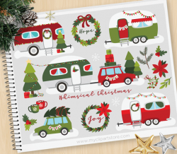 Christmas Campers Clipart
