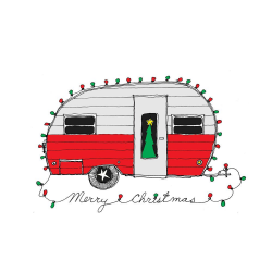 Christmas Camper - Retro Christmas Card - set of 8 | CHRISTMAS ...