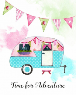 Free Printable Cute Camper Print Set | Free clip art | Camper ...