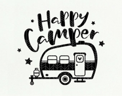 Happy camper clipart black and white 4 » Clipart Station