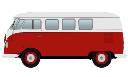 Red Volkswagen Camper Van Clipart transparent PNG - StickPNG