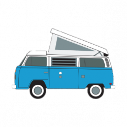 Extended Volkswagen Camper Van Clipart transparent PNG - StickPNG