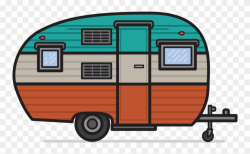 Retro - Vintage Camper Clipart (#7260) - PinClipart