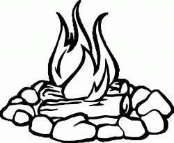 Campfire black and white fire pit clipart cliparts others ...