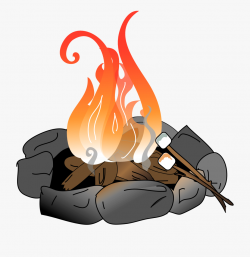 Bonfire Clipart Fire Pit Pencil And In Color Bonfire - Fire ...