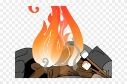 Campfire Clipart Smore - Cartoon Fire Pit Png, Transparent ...