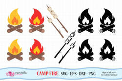 Fire Camp SVG ~ Graphic Objects ~ Creative Market
