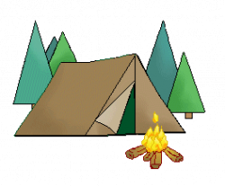 Tent clip art brown tents in forest brown tents and ...