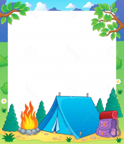 Camping clipart border 1 » Clipart Station