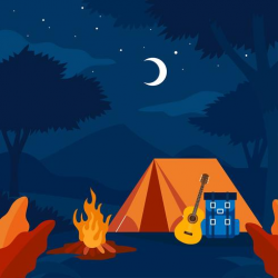 NIght Camping Holiday Vector - Download Free Vectors ...